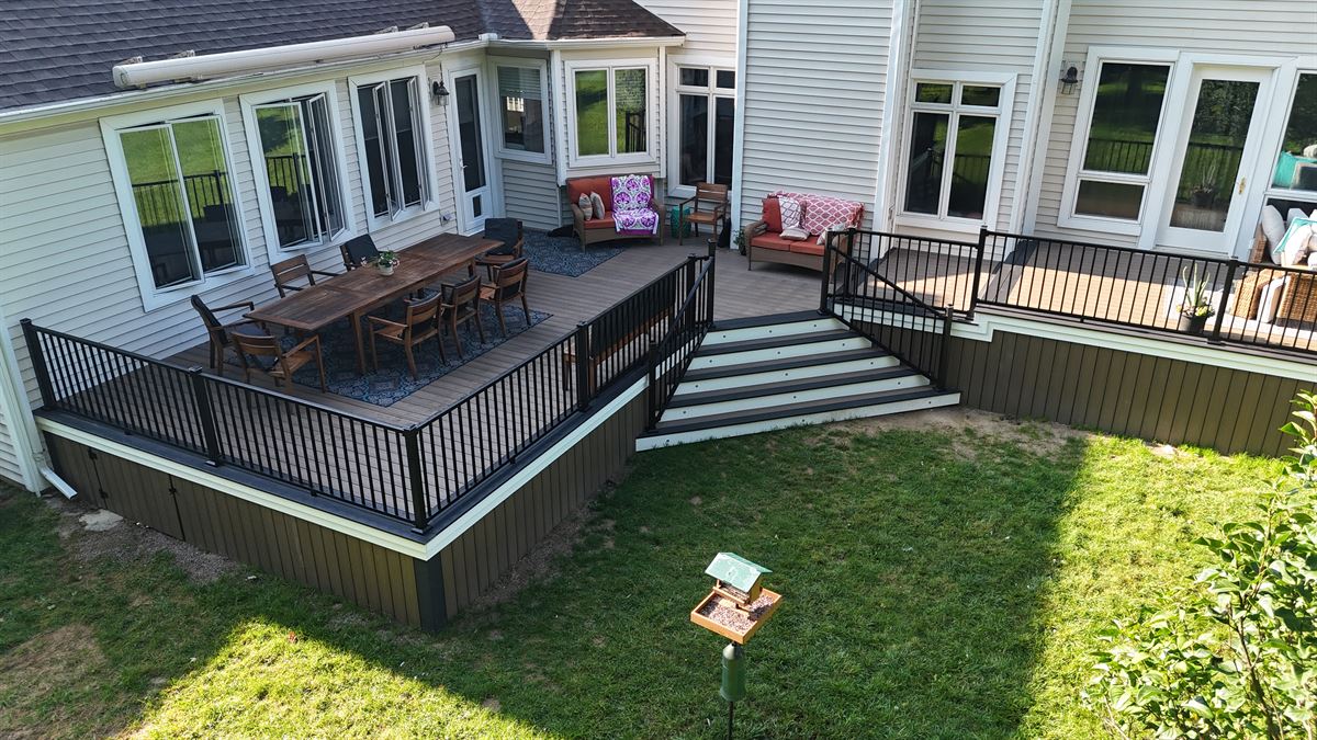 Deckorators Deck in Novi Drone Shot